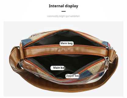 PU Leather Armpit Bags for Women, Shoulder Crossbody Bag, Ladies Vintage Underarm Handbags Suitable for mothers Mom to use