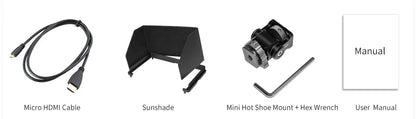 FEELWORLD-F7 Pro On-Camera Field Director Monitor, 7 "IPS Touch Screen, 3D LUT DSLR, HDMI, 4K, 60Hz, HD with F970 External Power