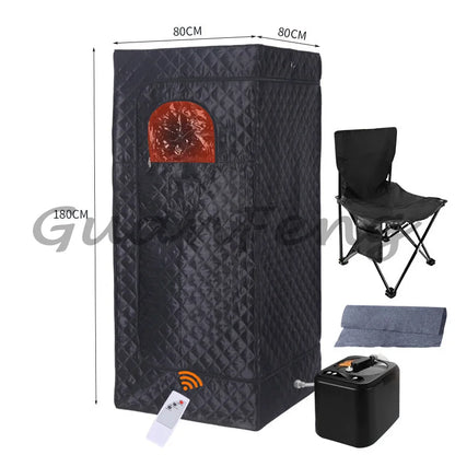 Sweat Steam Box, Home Full Body Sauna Box, Folding Portable Sweat Steam Room
