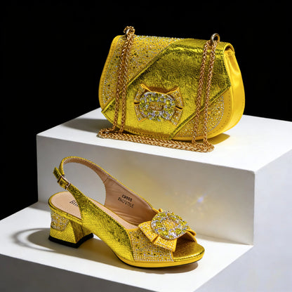 Venus Chan 2026 Elegant Women's Rhinestone Peep Toe High Heels Sandals - Italian Design with Matching Bags in Brown Color