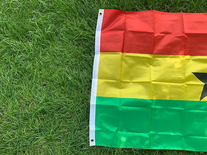 SKY FLAG Ghana Flag 150x90cm High Quality Polyester Hanging Ghana National Flags Double Sided Printed Ghana Flag Banner