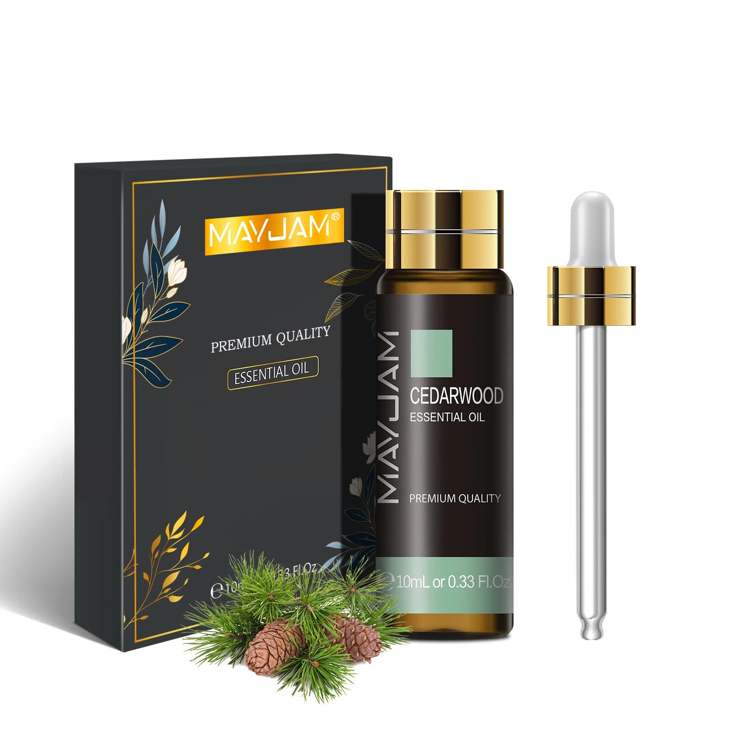 MAYJAM 10ml Pure Essential Oil Lavender Eucalyptus Vanilla Sandalwood Jasmine Bergamot Lemongrass Cinnamon Grapefruit 1pc