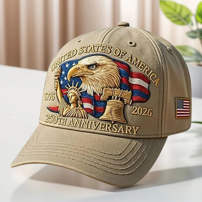 US 250th Anniversary Cap Retro Washed Patriotic Cap Trucker Hat Outdoor Sunhats Sports Hat reathable Baseball Caps for Men Women
