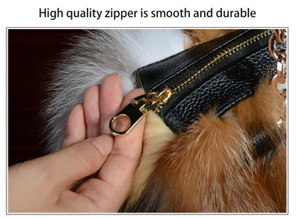2025 New Clothing Designer Luxury Soft Fox Hair High-end Handbag Fashion Large Capacity Charm Women's Special Fur Bag