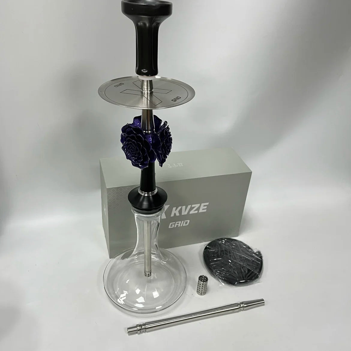 MOZE KVZE Grid ROSE Hookah Shisha Set Arabic Hookah Single Tube