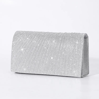 Women's Evening Shoulder Bag Bridal Clutch Party Prom Wedding Envelope Handbag Glitter Shiny Purses Sling Dating Dressy Bag