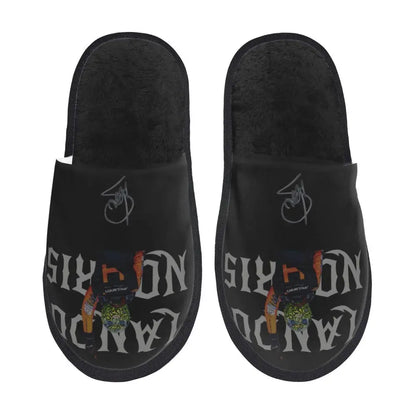 Custom British Lando Norris Racing Driver Guest Slippers for Spa Women House Slipper