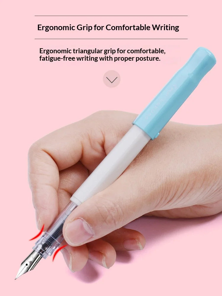 PILOT Kakuno Transparent Demo Student Fountain Pen,FKA-1SR Best for Practice,Calligraphy Available in EF/F/M Nibs Fun&Functional