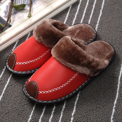 Eyriphy Warm Slippers For Womens Mens Thick Sole Fluffy Fuzzy House Shoes Casual Bedroom Couple Slippers Indoor Cozy Cotton Shoe
