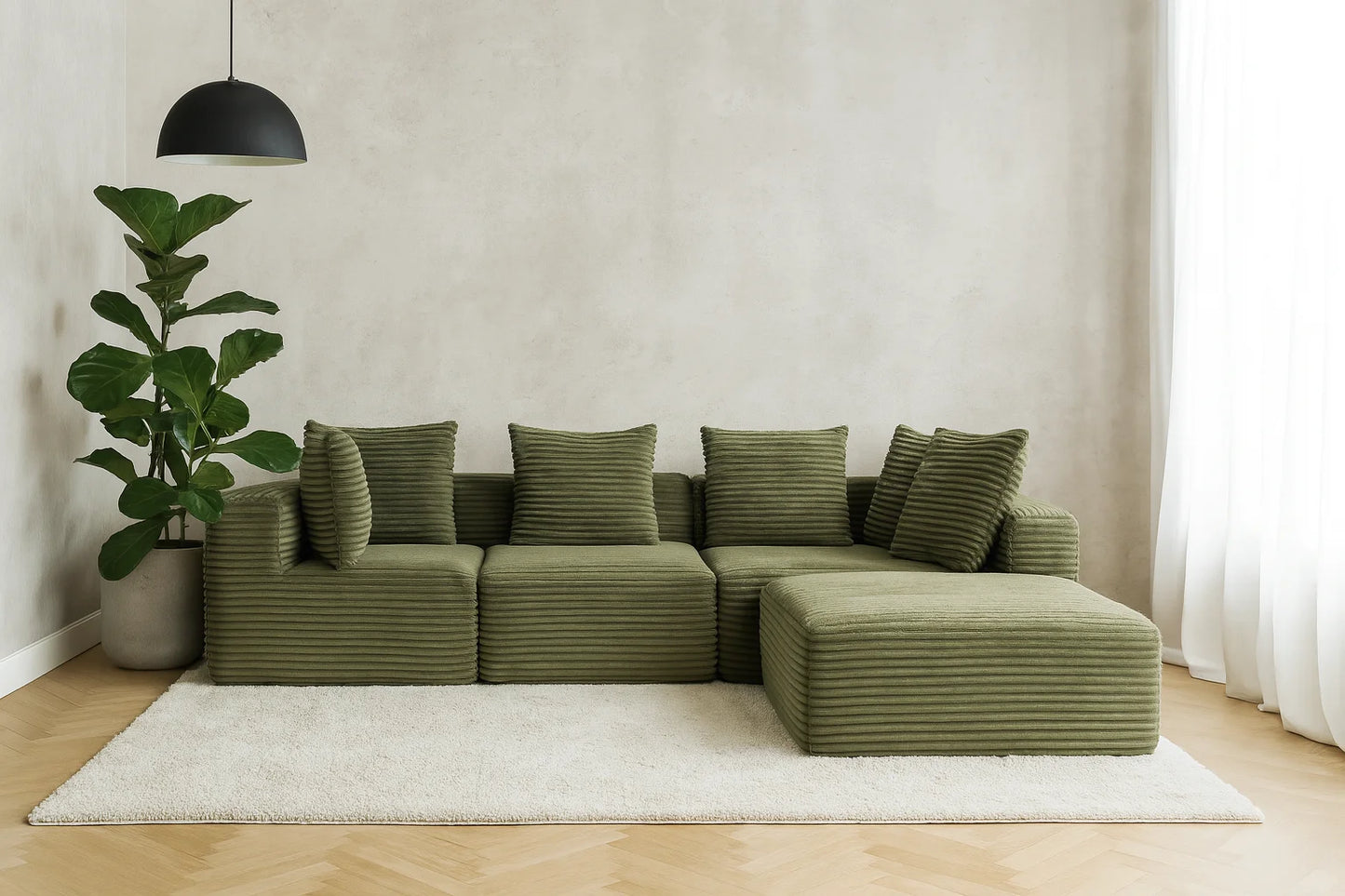 Sectional boneless Couch with L-Shape Chaise,Modern Modular sleeper Sofa with Deep Seat, Upholstered Couches for Room
