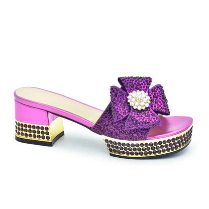 New Design Full Crystal Open Toe Sandals Designer Shoes Women Luxury 2025 Nigerian Women Wedding Shoe Decorated with Rhinestone