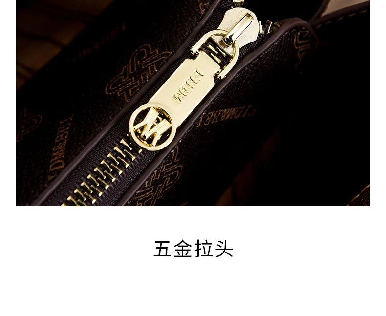 Luxury Brand Designer Women'S Handbag Leather Printed Shoulder Bag Large Capacity Classic Retro Crossbody Bag Commuting Tote Bag