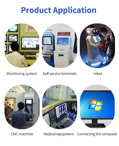 10.1 Inch 1920*1200 16:10 Metal Case Capacitive Touch Screen VESA Industrial Monitor With VGA HDMI BNC AV USB Port for CNC Kiosk