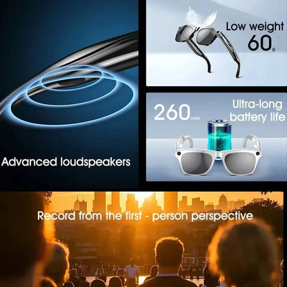 8K HD Smart Glasses AI GPT Camera Bluetooth Call 260Mah Battery Voice Assistant Translate office Identify Objects Smart 2026 New