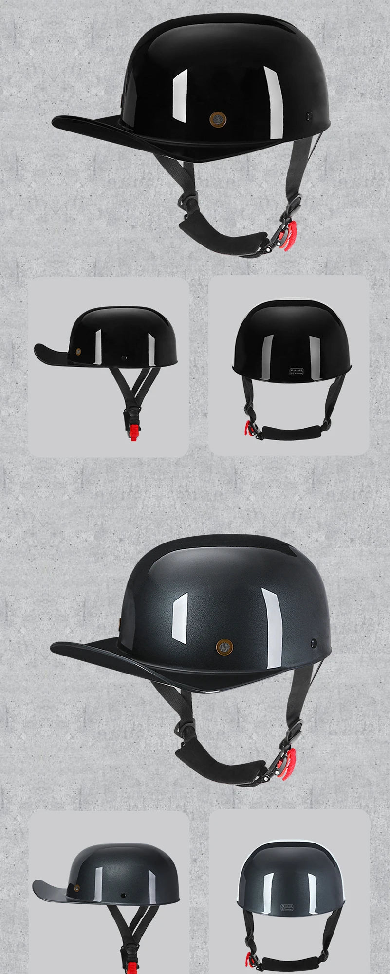 2022 Baseball Cap Helmet Motorcycle Vintage Retro Helmets Summer Open Face Scooter Cruiser Chopper Gangster DS Men Women