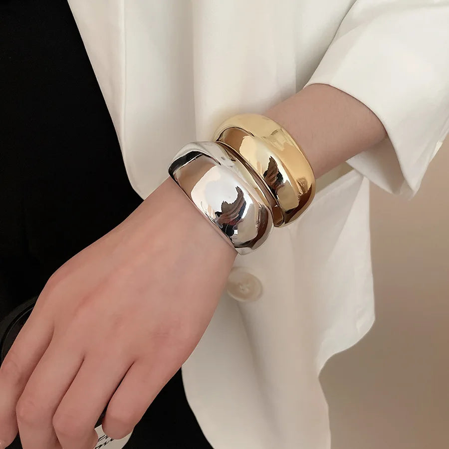 Irregular Geometric Twisted Open Bangles for Women European and American Personalized Bracelet Exaggerated Temperament Jewelry