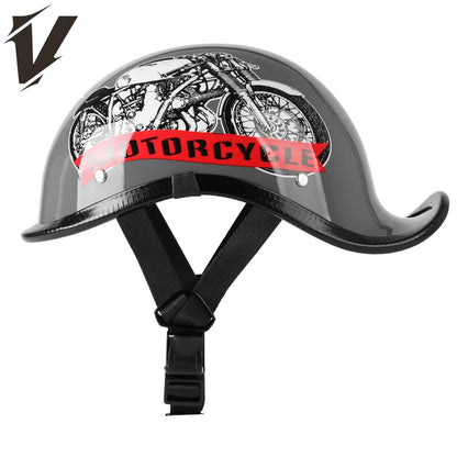 Retro motorcycle helmet personalized 3/4 half helmet motorcycle scooter safety helmet suitable for men and women