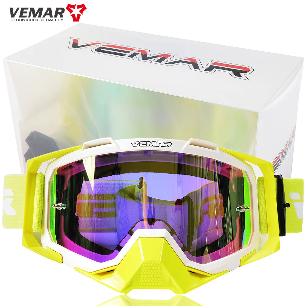 VEMAR Motorcycle Goggles Men Dustproof Motocross Helmet Glasses Skiing Gafas MTB ATV Dirt Bike Moto Sunglasses Outdoor Riding