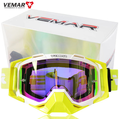 VEMAR Motorcycle Goggles Men Dustproof Motocross Helmet Glasses Skiing Gafas MTB ATV Dirt Bike Moto Sunglasses Outdoor Riding