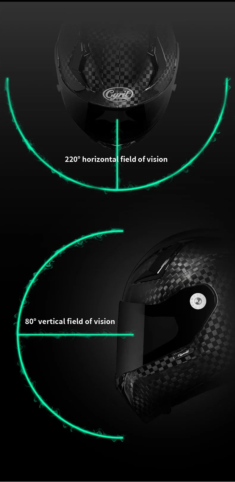 Unisex Lightweight Carbon Fiber Kevlar Full Face Motorcycle Street Bike Helmets Racing Helmet DOT ECE Approved CYRIL Casque Moto