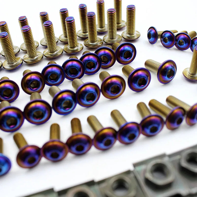 195pcs Burn Titanium screw Fairing Screws Bolt Kit for Suzuki GSXR600 GSXR1000 Hayabusa GSX1300R GSX600F GSX750F SV1000 SV650