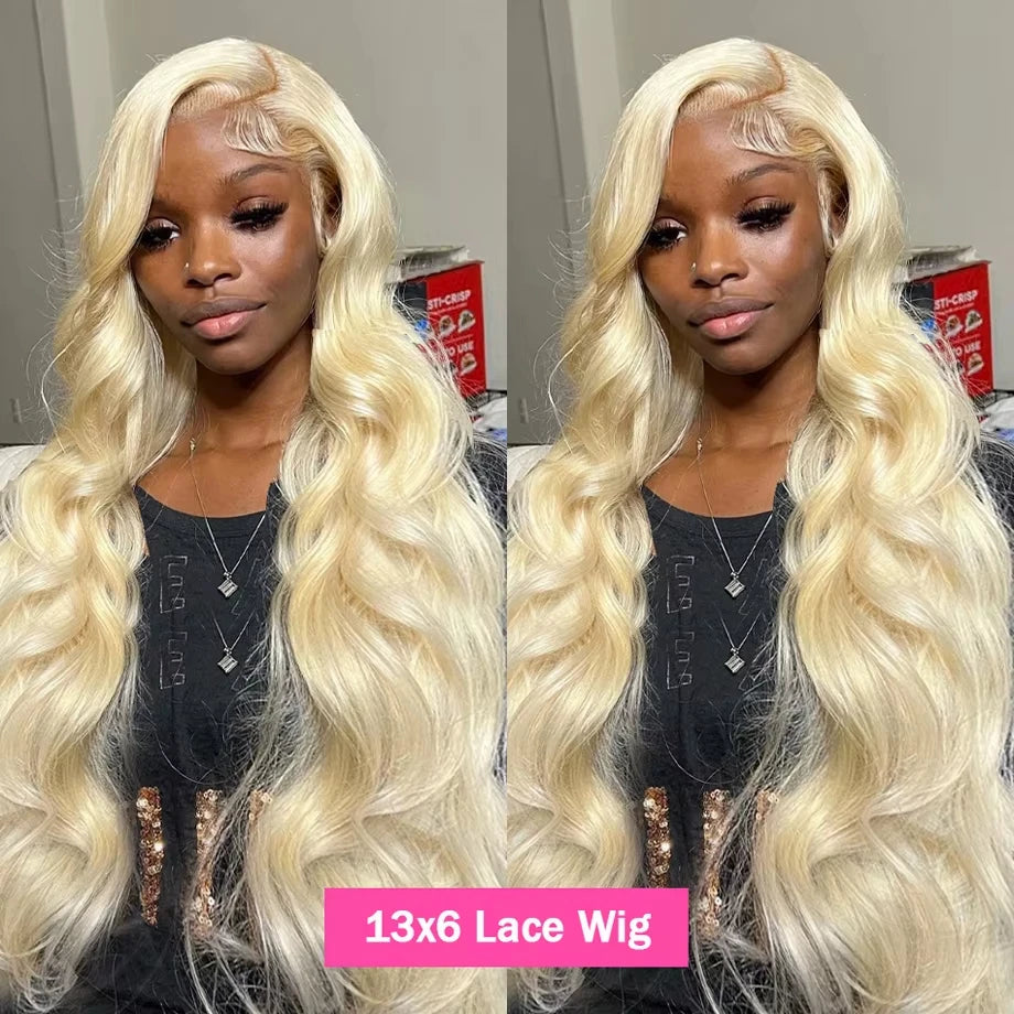 Blond 613 Human Hair Wig 210 Density 30 40Inch Body wave Human Hair Wig 613 Hd Lace Frontal Wig 13x6 Pre Plucked Brazilian Hair