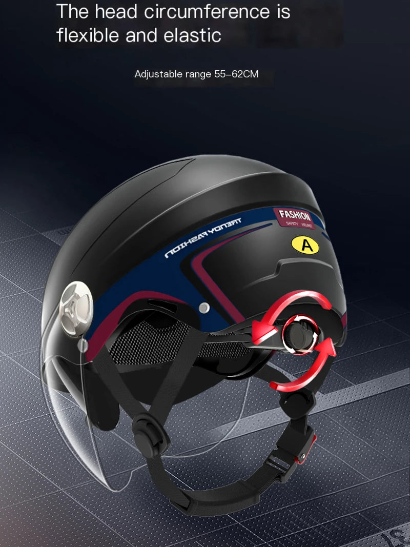 New Cafe Racer Chopper Scooter Safety Hard Hat Half Face Vintage Summer Cap Motorcycle Half Helmet Baseball Cap Style