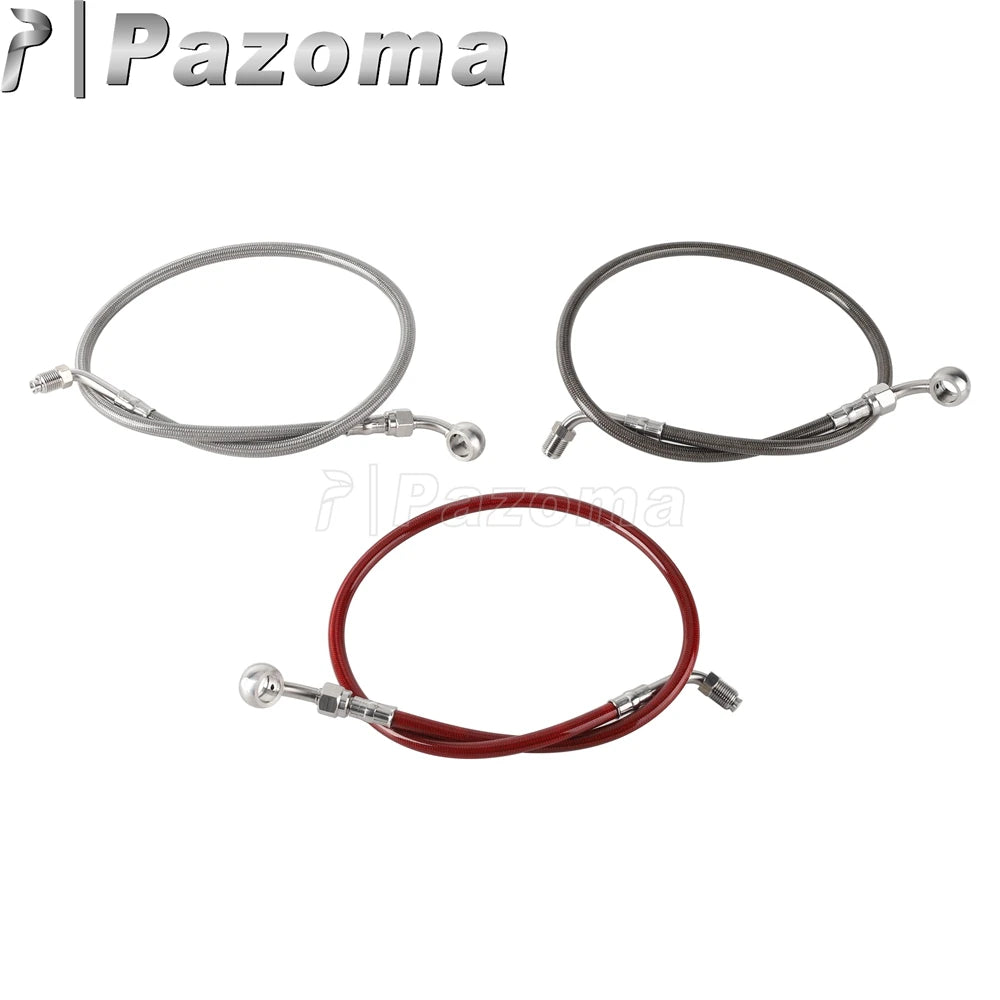 Motorcycle Hydraulic Banjo Braided Line Steel Brake Hose Cable For Harley Softail Slim Breakout Deluxe Street Bob Fat Boy 18-23
