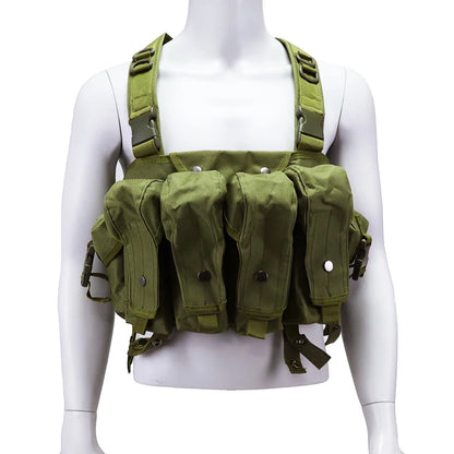 Tactical Vest MOLLE CS Training Equipment Hunting Chest Vest Security Quick Release AK Belly Pocket Vest Hunting Equipment