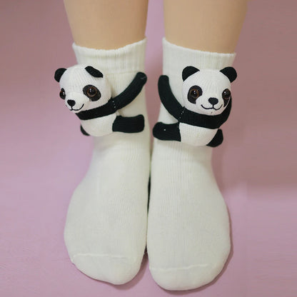 3D Knitted Animal Cute Socks Cozy Fuzzy Thick Warm Plush Socks for Women Teens Kids Home Winter Holiday Christmas Gift