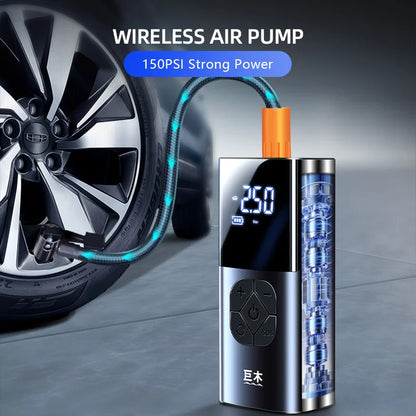 Car Tire Inflator with Professional Car Jump Starter Portable Car Starter Battery Charger 12V 2500A Booster 150PSI Air Pump