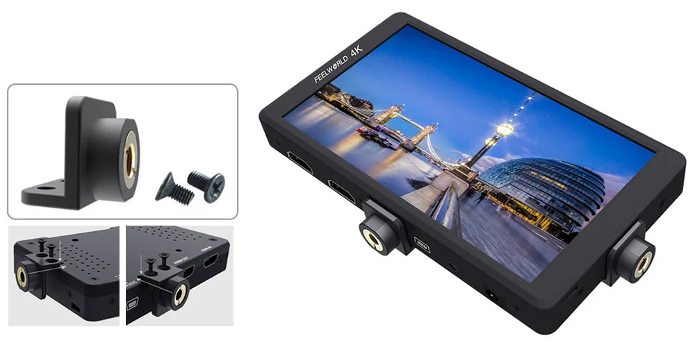 Feelworld F570 5.7" IPS 4K Full HD 1920x1080 HDMI On-camera Field Monitor with NP750 Battery + Charger for Canon Nikon Sony DSLR