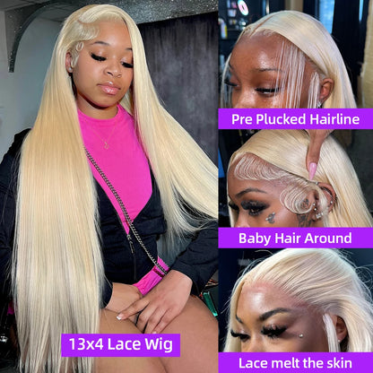 250 Density Human Hair Wigs Blonde 613 Lace Front Wigs 13x6 Straight Human Hair 13x4 Lace Frontal Wig Brazilian Hair Wigs for Women