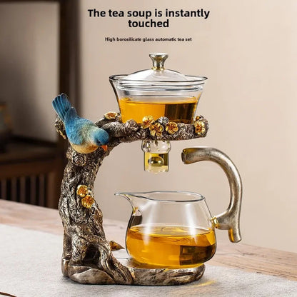 Glass Tea Set Home Kung Fu Tea Cup Magnetic Suction Teapot Artifact