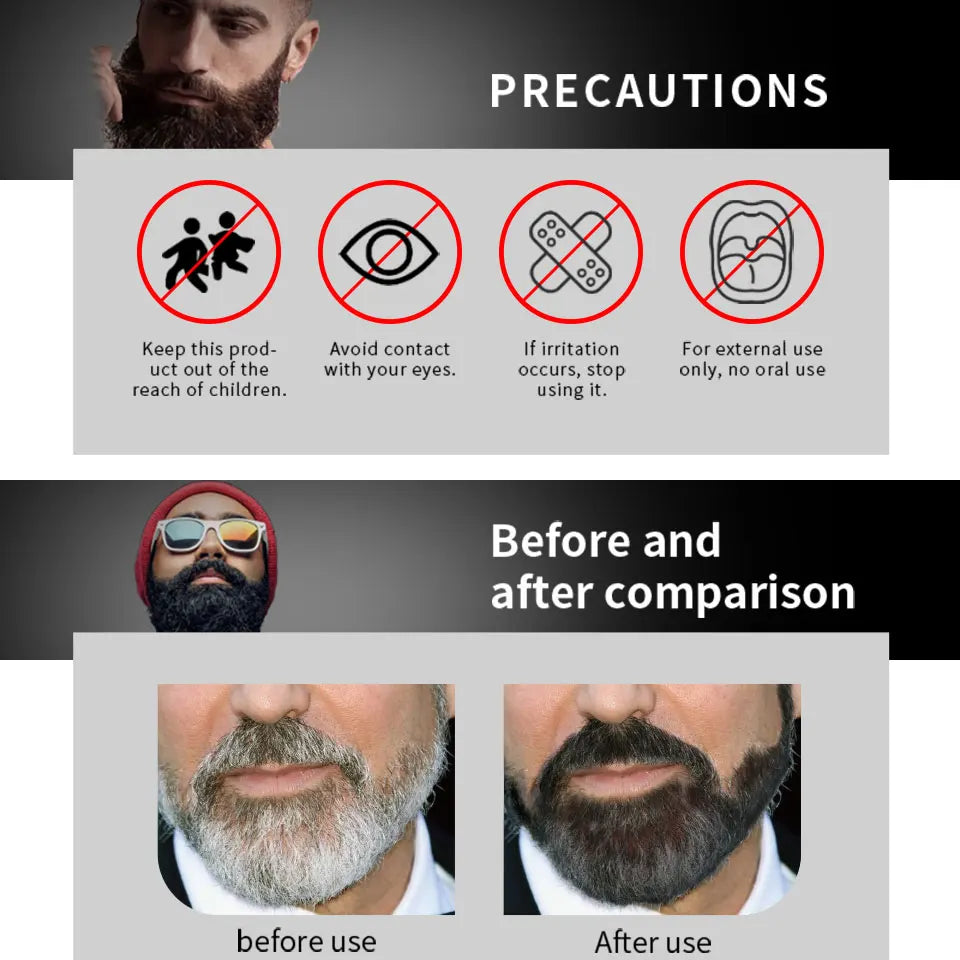 Sevich Instant Hair Dye Black Beard Shampoo Beard Paint Men Beard Coloring Dye Natural Temporary Blackening Moustache Shampoo