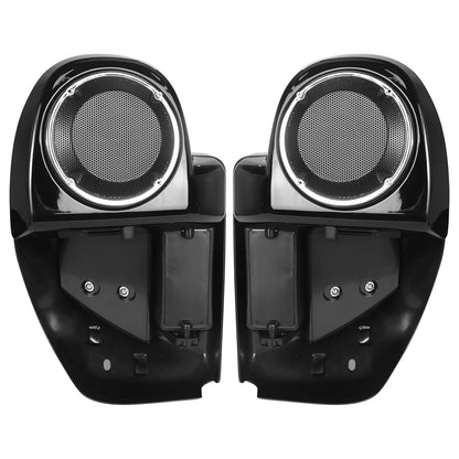Motorcycle Lower Vented Fairing 6.5" Speakers Boxes Pod For Harley Touring Road Glide Electra FLHX FLTRX FLHTK 2014-2024