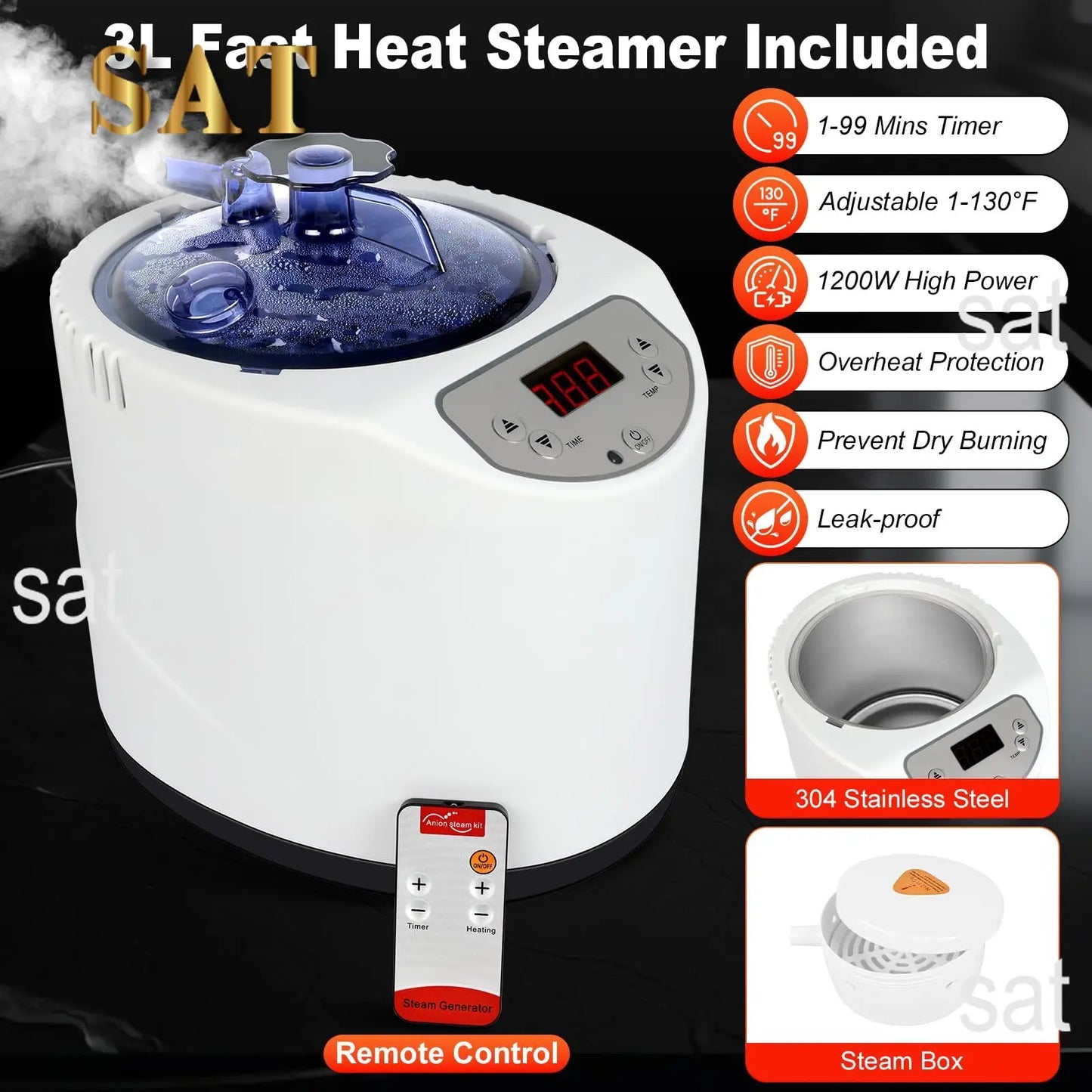 For Salle De Sauna Spa Tubs &  Rooms Indoor Outdoor Infrared Portable Tent Sauna Heater Kit with Control Panel