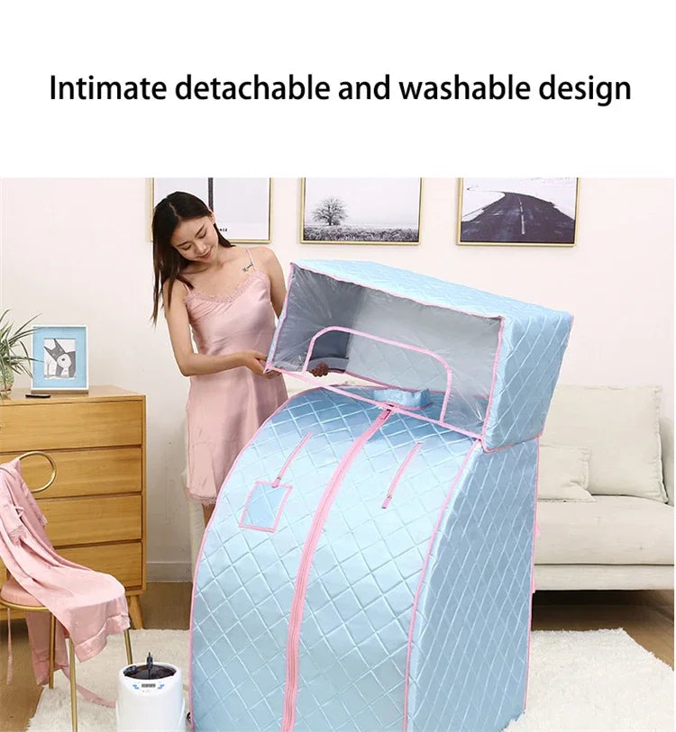 Home Far Infrared Single Sauna Rooms Washable Sweat Steaming Bucket Steam Shower Household Body Spa Sauna Bag Fumigation Machine