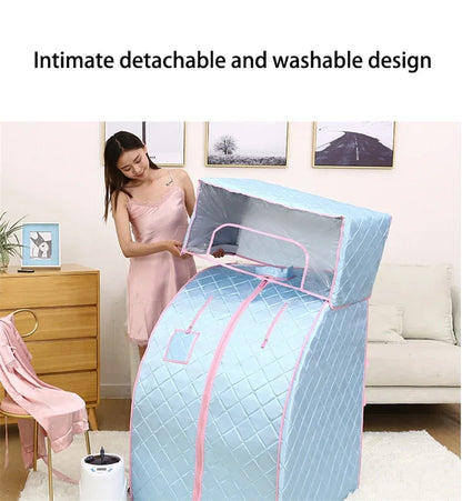 Home Far Infrared Single Sauna Rooms Washable Sweat Steaming Bucket Steam Shower Household Body Spa Sauna Bag Fumigation Machine