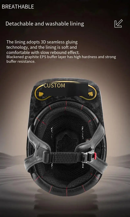 Summer breathable retro cruise motorcycle helmet for men and women electric motorcycle half helmet day American pedal scoop helm