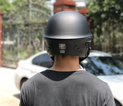Malakas na lokomotiko buong helmet retro motorsiklo helmet rogue kumbinasyon kalahating helmet