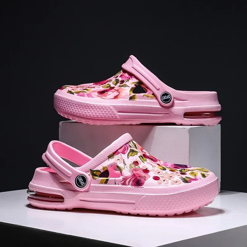 Women's Ethnic Shoes Clogs Soft Sole Two-way Wear for Beach Mules and Pool Women Garden Slides Indoor Nursing Clogs Sandals