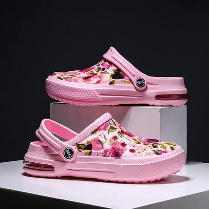 Women's Ethnic Shoes Clogs Soft Sole Two-way Wear for Beach Mules and Pool Women Garden Slides Indoor Nursing Clogs Sandals