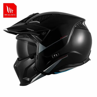 MT Street Fighter Motorcycle Helmet Detachable Combination Electroplated Gold Helmet ECE DOT Certification Full Face Casco Moto