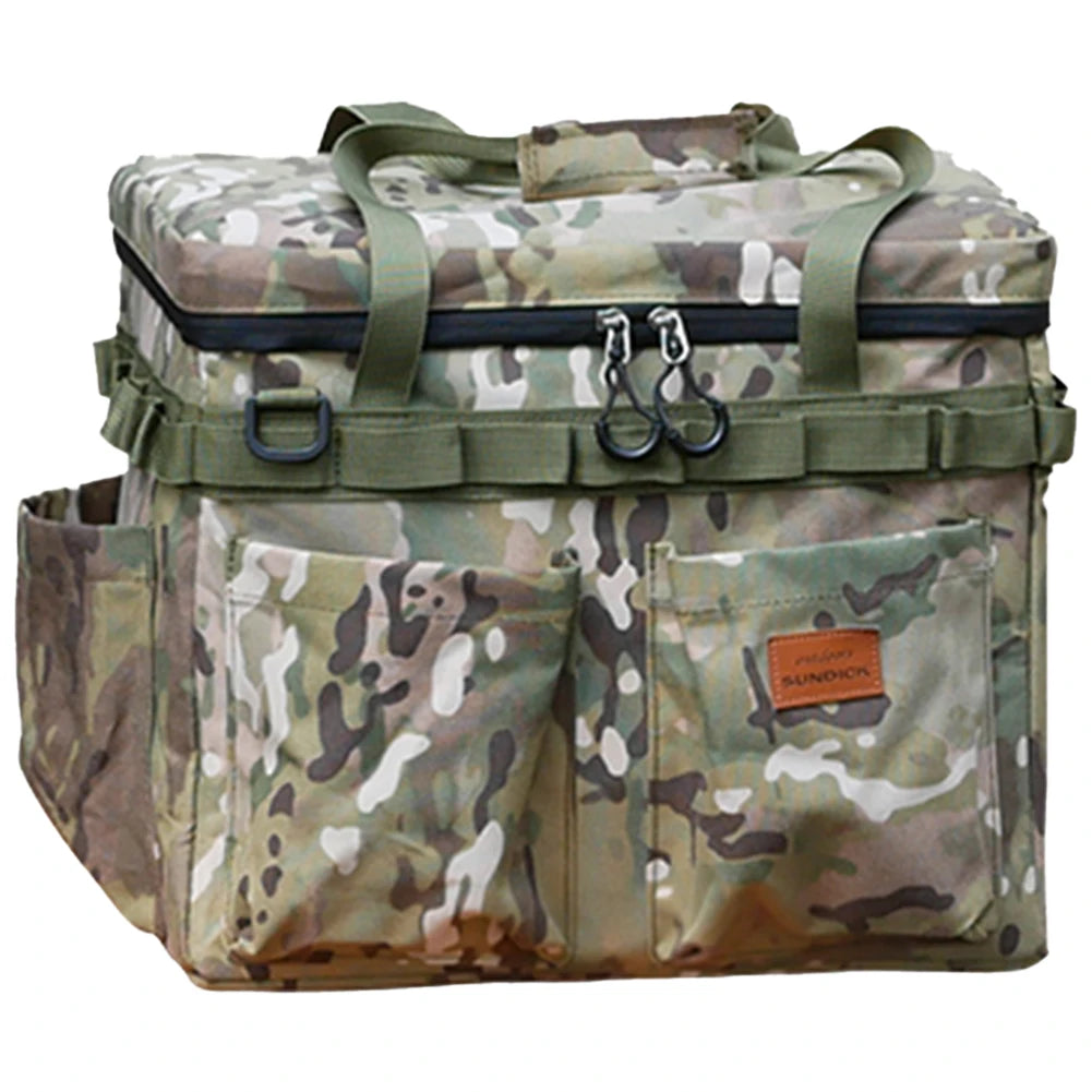 Camping Storage Bag Multifunctional Camping Cooking Utensil Organizer Large Capacity Waterproof Utility Camping Supplies