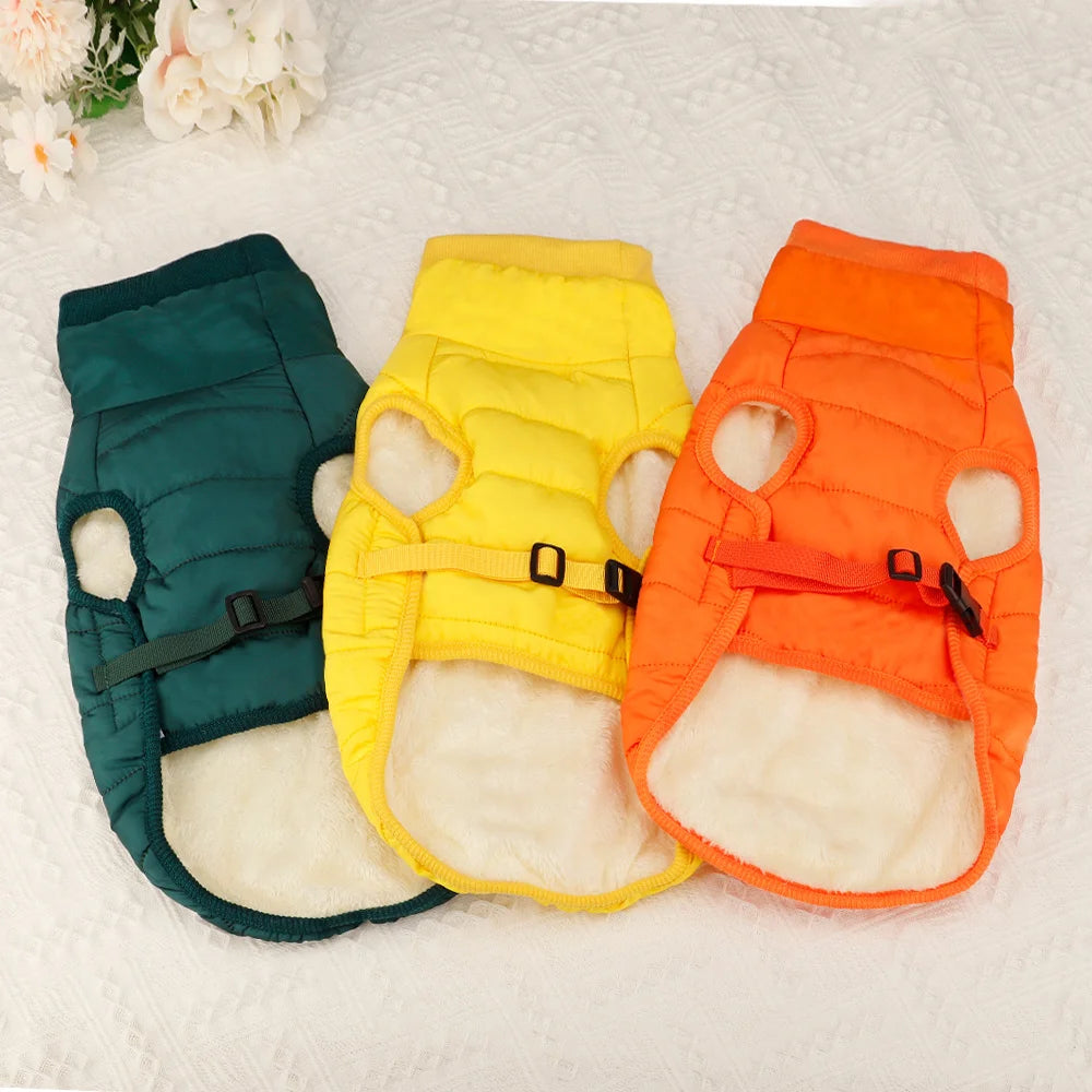 Warm Dog Clothes Thick Cotton Pet Clothing Soft Fur Padded Winter Dog Coat Jacket Clothes For Small Medium Dogs Cats Chihuahua