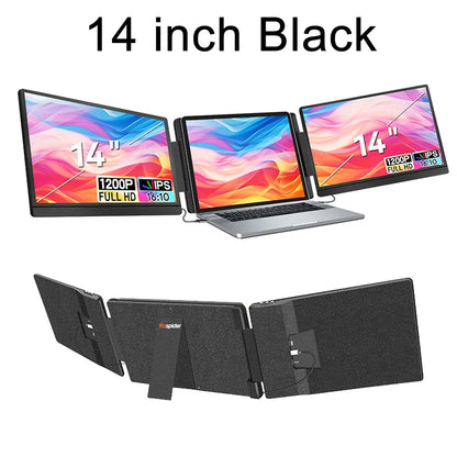 Rospider 14 to 16 Inch Dual Screen Extender Display FHD IPS Triple Expandable Monitor High Definition for Laptop Productivity