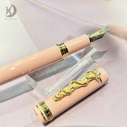 JD 957 Anniversary Tradeshow Giveaways Gift Snake Clip Colorful Fountain/Rollerball Pen,Luxury Souvenir Writing Pen