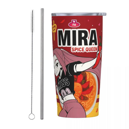 Kpop Demon Hunters Ramen Mira 20oz Tumbler Stainless Steel Double Wall Vacuum Insulated Tumblers Mug With Straw