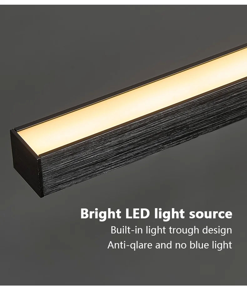 Modern Minimalist Living Room Ceiling Lights Bedroom Long Line lamps LED Chandelier Hall Bedroom Indoor Lighting Decoration